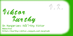 viktor kurthy business card